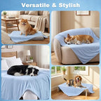 Cooling Blanket for Medium Dogs - Breathable Air-Core Fill Lightweight Pet Mat, Soft Cold Blanket Washable for Summer, Grey, 30"x40"