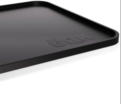 Silicone Dog & Cat Food Mat with Raised Edge, 24"x16" Extra Thick Waterproof Non-Slip Pet Feeding for Food and Water Bowls, Spill Proof Mat to Protect Floors, BPA Free Dishwasher-Safe,Black