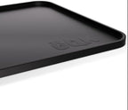 Silicone Dog & Cat Food Mat with Raised Edge, 24"x16" Extra Thick Waterproof Non-Slip Pet Feeding for Food and Water Bowls, Spill Proof Mat to Protect Floors, BPA Free Dishwasher-Safe,Black