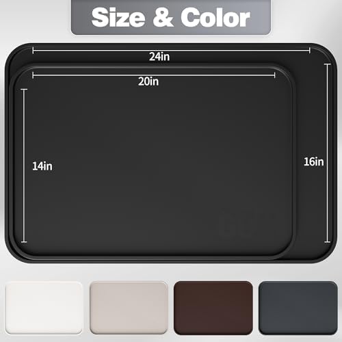 Silicone Pet Food Mat with Raised Edge – Waterproof & Non-Slip (20" x 14")