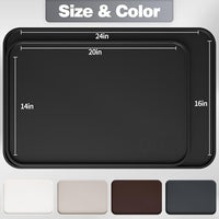 Silicone Pet Food Mat with Raised Edge – Waterproof & Non-Slip (20" x 14")