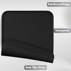 Silicone Dog & Cat Food Mat with Raised Edge, 24"x16" Extra Thick Waterproof Non-Slip Pet Feeding for Food and Water Bowls, Spill Proof Mat to Protect Floors, BPA Free Dishwasher-Safe,Black