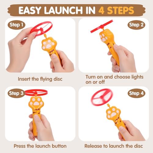 Cat Flying Disc Launcher – Rechargeable (6 Discs)