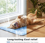 Dog Cooling Mat for Extra Large Dogs, Q-Max>0.5 Thin Breathable Crate Pad for Pet, Portable Washable Kennel Pad for Summer Outdoor, 41x27, Blue