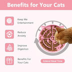 2 Pcs Silicone Slow Feeder Cat Bowl, Cat Slow Feeder for Food Training, Interactive Puzzle Bowls for Puppy, Kitten Dishes to Prevent Overeating, Treat Toys Suitable for Dry and Wet Food
