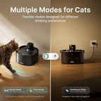 Wireless Cat Water Fountain, Cat Fountain Battery Operated, 78oz/2.3L Pet Water Fountain Cordless, 4000mAh Rechargeable Automatic Fountain with Motion Sensor, Ultra-Quiet Pump & Locking Lid, Black