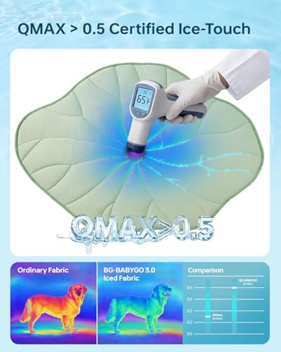 Dog Cooling Mat, 36" x 28" Reversible Q-MAX>0.5 Self Cooling Mat for Small & Medium Dogs, Washable Cooling Pad for Pets 3.0 Summer Cats Cooling Pad for Crate Kennel Sofa Floor Outdoor