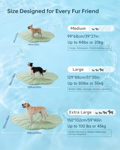 Dog Cooling Mat, 36" x 28" Reversible Q-MAX>0.5 Self Cooling Mat for Small & Medium Dogs, Washable Cooling Pad for Pets 3.0 Summer Cats Cooling Pad for Crate Kennel Sofa Floor Outdoor