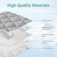 Waterproof Cooling Couch Cover for Dogs – XL (52" x 82", Gray)