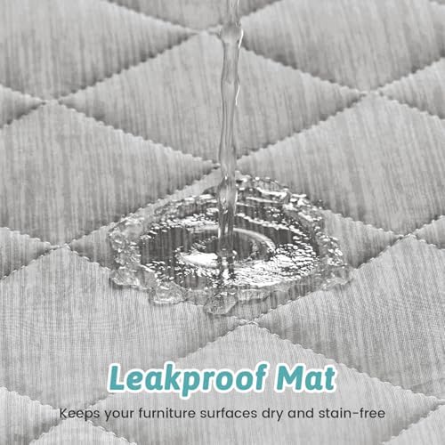 Extra Large Dog Cooling Mat 52"x82" Q-Max>0.4, Waterproof & Leakproof Pet Bed Cover, Non-Slip Cooling Dog Blanket for Couch, Floor, Large Dogs (Gray)