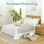 Extra Large Dog Cooling Mat 52"x82" Q-Max>0.4, Waterproof & Leakproof Pet Bed Cover, Non-Slip Cooling Dog Blanket for Couch, Floor, Large Dogs (Gray)
