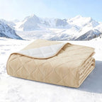 Extra Large Dog Cooling Mat 52"x82" Q-Max>0.4, Waterproof & Leakproof Pet Bed Cover, Non-Slip Cooling Dog Blanket for Couch, Floor, Large Dogs (Beige)