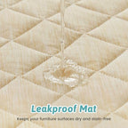 Extra Large Dog Cooling Mat 52"x82" Q-Max>0.4, Waterproof & Leakproof Pet Bed Cover, Non-Slip Cooling Dog Blanket for Couch, Floor, Large Dogs (Beige)