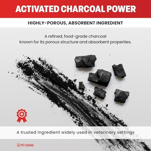 Activated Charcoal for Dogs & Cats (60 mL) | Emergency Pet First Aid for Accidental Ingestion & Digestive Support | Simple to Dose, Ready-to-Use | Chicken Flavored