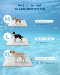 Self-Cooling Dog Mat Large – Non-Slip & Washable (48" x 28", Grey)