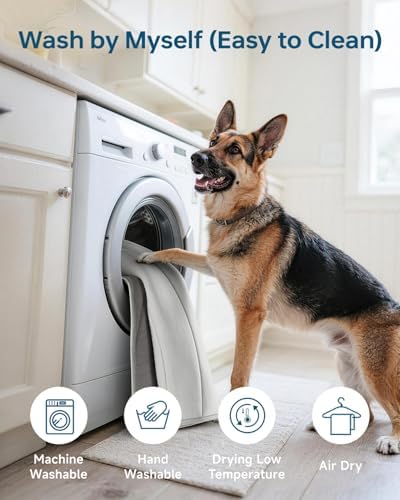 Cooling Mat for Dogs, 59" x 40" Self-Cooling Dog Bed with Arc-Chill Technology 3.0, Non-Slip Washable Pet Cooling Pad for X-Large Dogs, Indoor Outdoor Kennel Floor Use - Grey