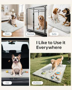 Cooling Mat for Dogs, 59" x 40" Self-Cooling Dog Bed with Arc-Chill Technology 3.0, Non-Slip Washable Pet Cooling Pad for X-Large Dogs, Indoor Outdoor Kennel Floor Use - Grey