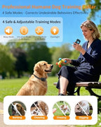 Dog Shock Collar with Remote Control – Shock Collar for Dogs 10–120 lbs, 2000FT Long Range IPX7 Waterproof Rechargeable Dog Training Collar with 4 Safe Modes Beep Vibration Shock & Flashlight Blk