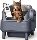 Self Cleaning Litter Box with APP Control: Open-Top Smart Cat Litter Box Rinsable Easy Clean, Safety Protection&11L Large Waste Bin, Automatic Litter Box for Large Cats (Ease S1 Pro)