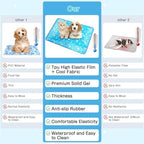 Dog Cooling Mat, Pet Cooling Mat with Non-Toxic Solid Gel, Self-Cooling Pad for Dogs, Waterproof, Durable Cooling Bed for Indoor, Outdoor, Summer