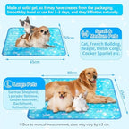 Dog Cooling Mat, Pet Cooling Mat with Non-Toxic Solid Gel, Self-Cooling Pad for Dogs, Waterproof, Durable Cooling Bed for Indoor, Outdoor, Summer