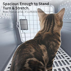 Grey Small Hard Sided Pet Carrier, Portable Ventilated Travel Crate with Metal Door and Handle for Small Dogs and Cats, Perfect for Car Rides, Vet Visits and Daily Use