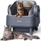 Self Cleaning Litter Box for Large&Multiple Cats: Ease S1 Open-Top Cat Litter Box Easy Rinsable Clean, with Safety Protection & Large Capacity for Indoor House Cats(40pcs Waste Bags Included)