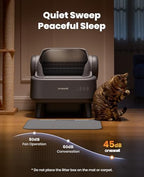 Self Cleaning Litter Box for Large&Multiple Cats: Ease S1 Open-Top Cat Litter Box Easy Rinsable Clean, with Safety Protection & Large Capacity for Indoor House Cats(40pcs Waste Bags Included)