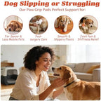 Anti Slip Dog Paw Pads for Senior Dogs - Paw Grips for Hardwood Floors, Enhanced Balance Traction Pads, Breathable Pet Paw Stickers Protectors for Dogs 7 Sets (28 Pcs) S