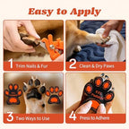 Anti Slip Dog Paw Pads for Senior Dogs - Paw Grips for Hardwood Floors, Enhanced Balance Traction Pads, Breathable Pet Paw Stickers Protectors for Dogs 7 Sets (28 Pcs) S