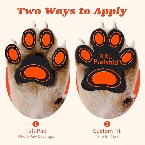 Anti Slip Dog Paw Pads for Senior Dogs - Paw Grips for Hardwood Floors, Enhanced Balance Traction Pads, Breathable Pet Paw Stickers Protectors for Dogs 7 Sets (28 Pcs) S