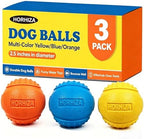 3 Pack Dog Balls, Bite Resistant Elastic Balls for Dogs, Durable Rubber,Interactive Training Ball Dog Toy for 20-60 lbs,2.5-inch Diameter