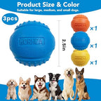 3 Pack Dog Balls, Bite Resistant Elastic Balls for Dogs, Durable Rubber,Interactive Training Ball Dog Toy for 20-60 lbs,2.5-inch Diameter