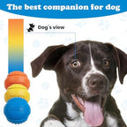 3 Pack Dog Balls, Bite Resistant Elastic Balls for Dogs, Durable Rubber,Interactive Training Ball Dog Toy for 20-60 lbs,2.5-inch Diameter