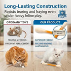 Cotton Swabs Cat Toys with Catnip, 6 Pk Giant Kitten Chew Sticks for Indoor Boredom, Durable Dental Teething Ropes, Big Interactive Felt Kitty Kicker Play Lover Gift Accessories
