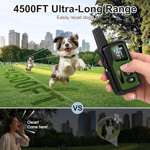 Remote Training Collar – 4500 ft, Waterproof, 3 Modes