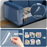 Cat Scratch Furniture Protectors – Self-Adhesive (12-Pack)