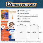 10PC & 30 PINS Sticks Securely Cat Scratch Furniture Protector-10 Pack Thicken Self-Adhesive Single Side Couch Protector from Cat Claws Scratching,Anti Scratch Deterren Protectors (10PC-30 PINS)
