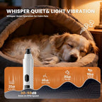 2026 New Silent Groom Pro Dog Nail Grinder, 5-Speed Dog Nail Grinder with Led Light, 40 db Quiet Painless Paws Grooming for Small Medium Large Dogs, USB Rechargeable