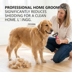 Dematting Comb for Dogs and Cats, Undercoat Rake Pet Brush for Long Hair, Deshedding Dog Brush Removes Tangles Knots and Loose Fur, Grooming Tool for Thick Coats (Blue L)