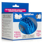 Nub Brush – Corkscrew Tail Dog Brush for Bulldogs | Silicone Grooming Brush for Trapped Hair, Debris, Itchy Skin Folds & Scooting - Great for Small Animals