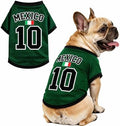 Pet Jersey Dog Soccer Jersey, Breathable Clothes Stretchable Shirt for Puupy or Cat. (Mexico, Medium)