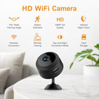 Hidden Camera, Spy Camera - 1080p HD WiFi Wireless Tiny Indoor Security Mini Cam with Night Vision & PIR Motion Detection - Nanny Cam for Baby/Pet/Home/Office Monitoring.Black