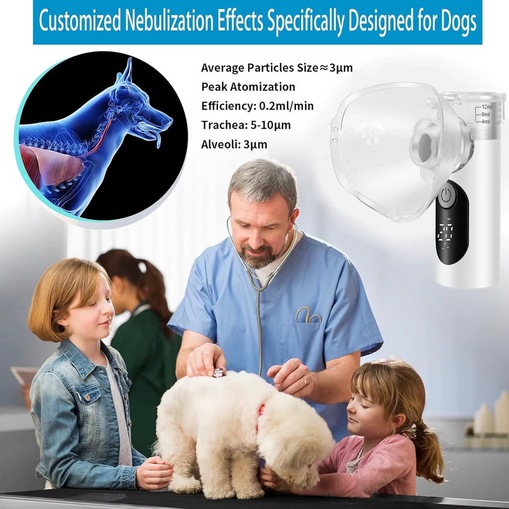 Cat Nebulizer for Breathing Problems, Low-Noise pet Spray, Suitable for Cats and Dogs (Small Cats and Small Dogs)