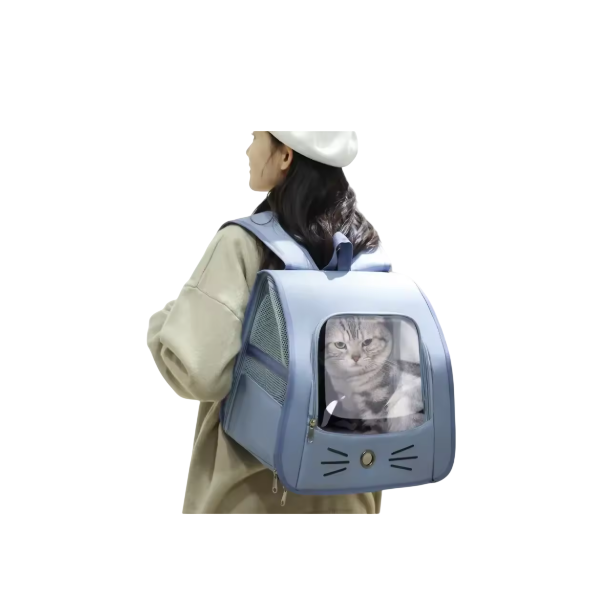 Cat Backpack Carrier, Breathable Pet Carrier Bag for Cats & Small Dogs, Portable Outdoor Travel Backpack with Ventilated Mesh, Lightweight Shoulder Bag for Hiking, Walking & Vet Visits