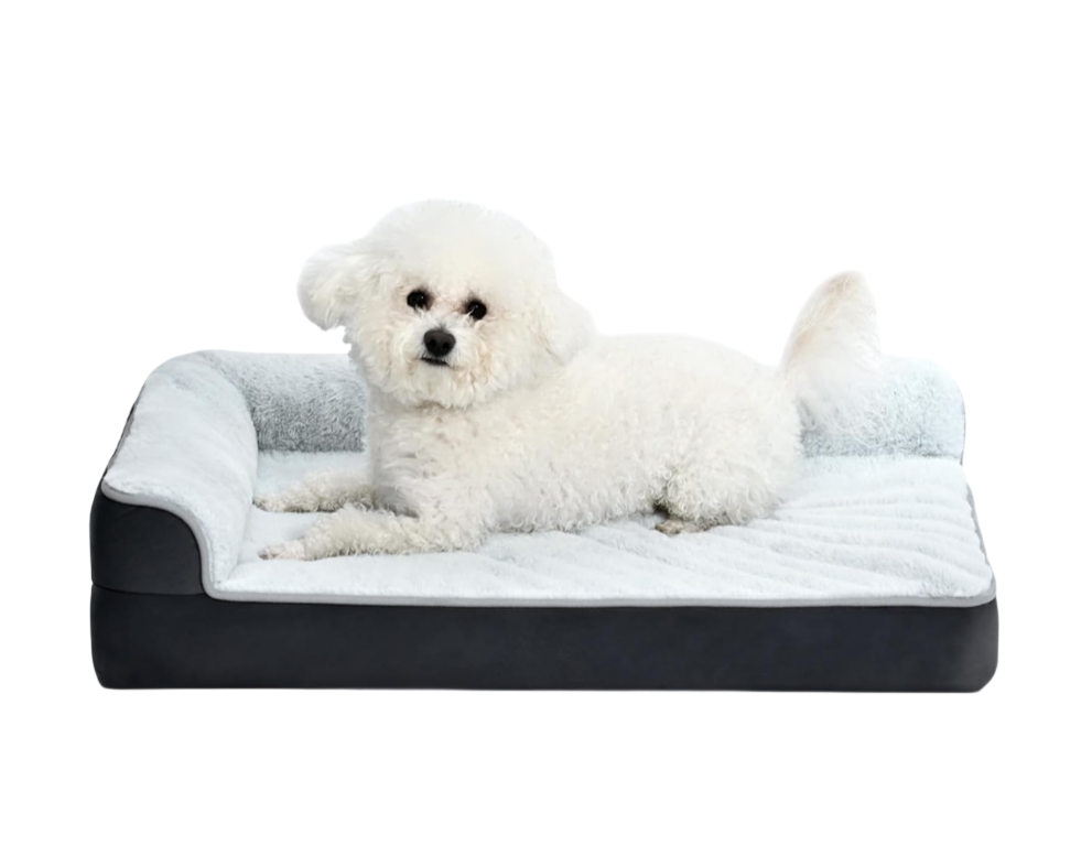 Dog Bed for Small Dogs, Anti-Slip Pet Sofa Bed for Indoor Dogs, Crate Bed, Gray,