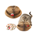2-Pack Kitty Kurls Cat Scratcher – Foldable Magic Organ Cat Scratcher Board, Reversible Corrugated Cardboard Kitty Scratching Toy with 2 Bell Balls for Indoor Exercise