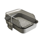 Semi-Enclosed Toilet,Anti-Spill Design,Thickened Structure Odor Blocking, Simple Pet Litter Box,High Side Anti-Splashing, Semi-Enclosed Removable Cats Litter Boxes, Easy to-Clean