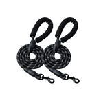 2 Pack Dog Leash, 4/5//6 FT Heavy Duty Nylon Rope Pet Leashes with Comfortable Padded Handle, Reflective Dog Leashes for Small Medium and Large Dogs