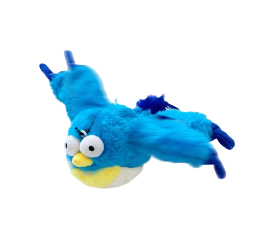 Cat Toy, 2026 Upgrade Interactive Chirping Bird with Flapping Wings, Rechargeable Toy for Indoor Cats (Blue)